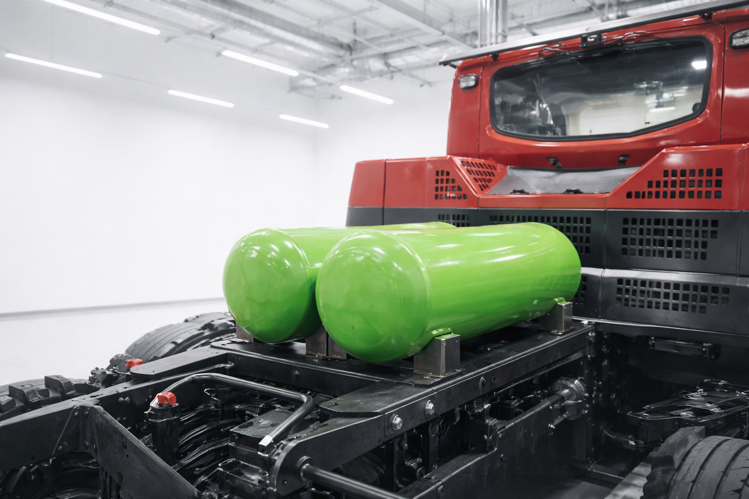 CNG converted snow groomer in Finland using compressed natural gas system